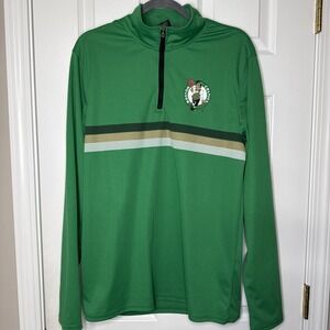 NBA Boston Celtics Green Quarter Zip Pullover M Official Licensed Basketball
